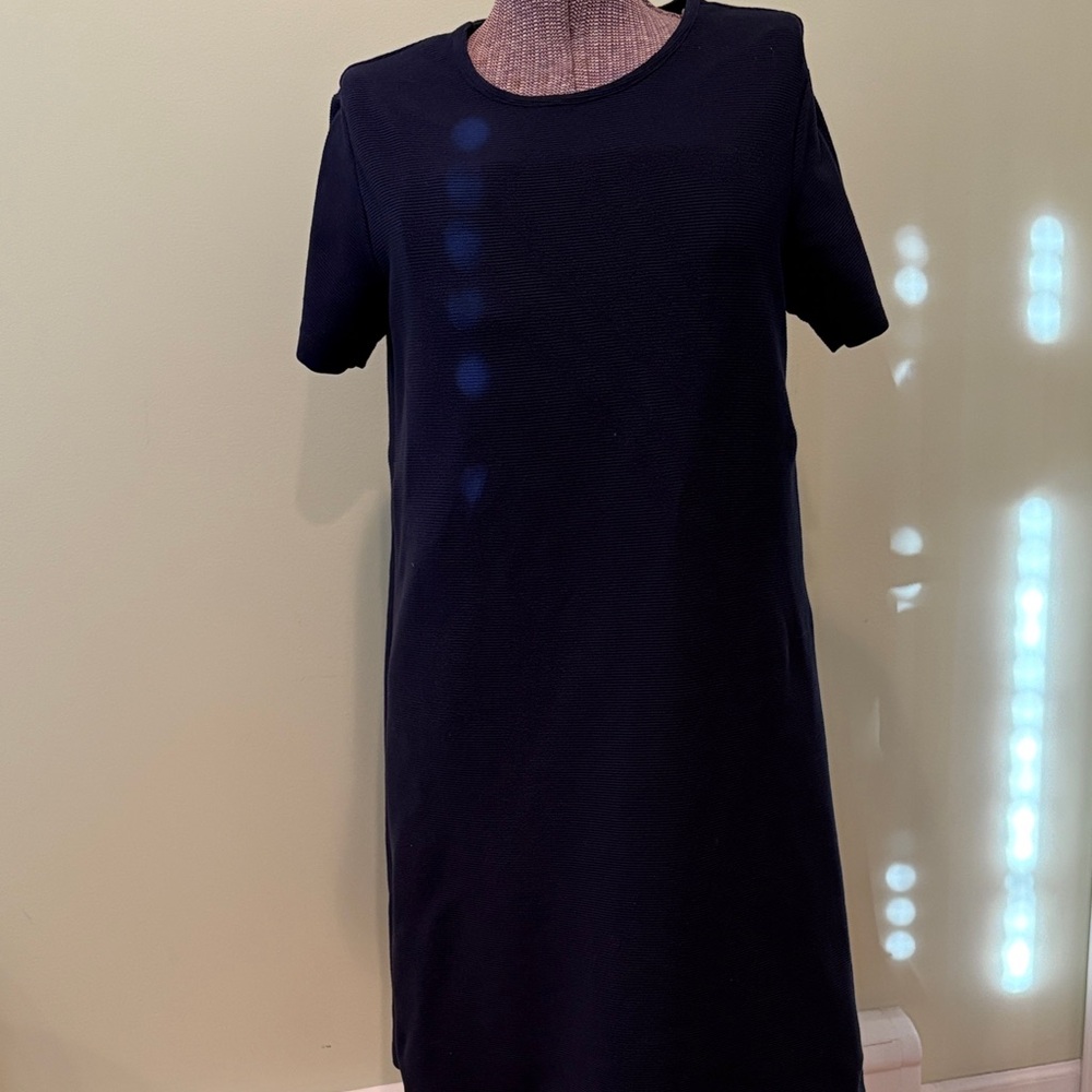 Hanna Andersson Navy Ponte Knit Dress Medium - Picture 2 of 11